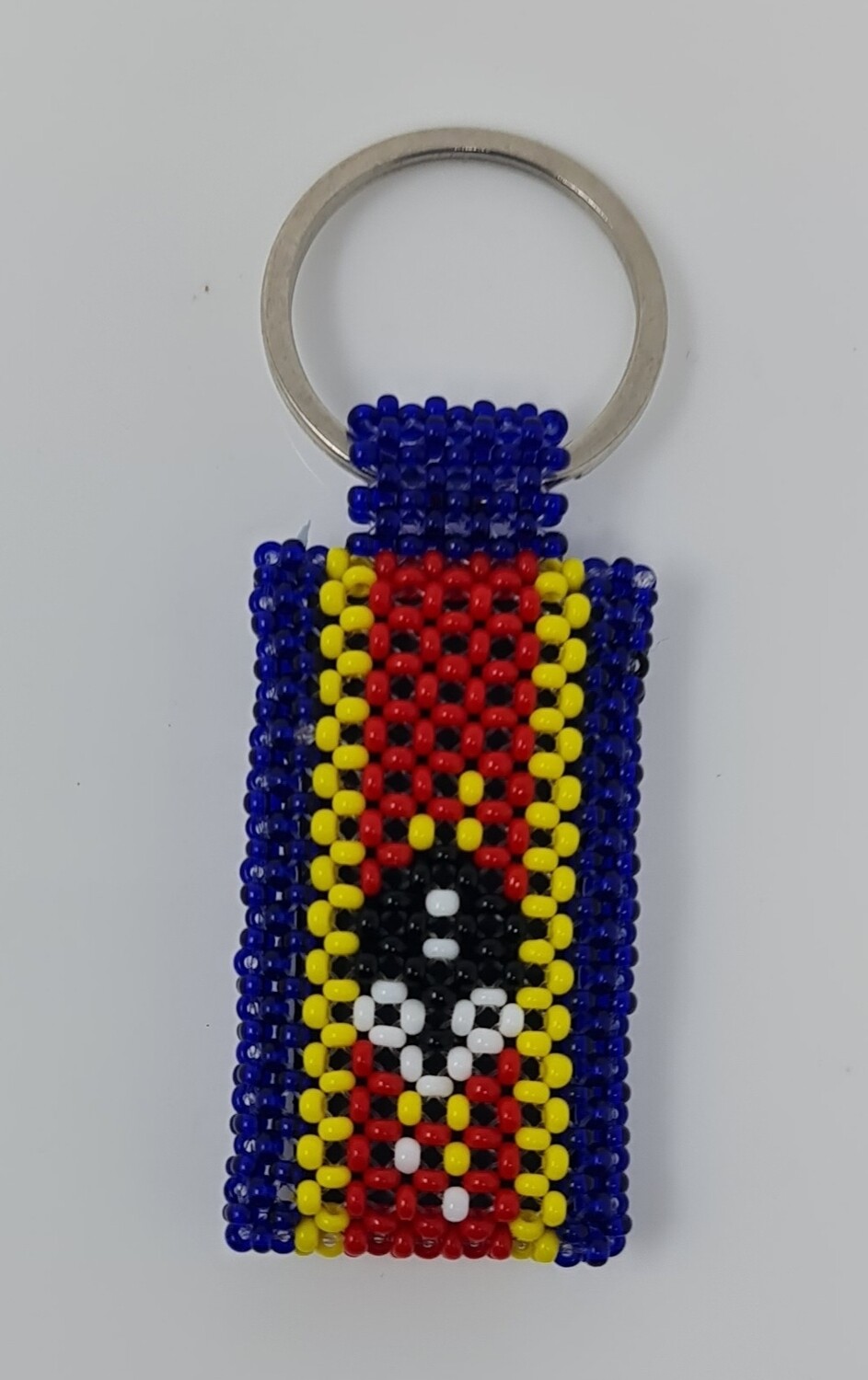 Hand Beaded Keyring - Swaziland flag colours