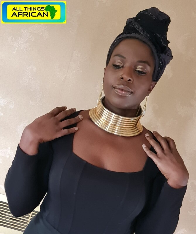AFRICAN STATEMENT CHOKER - GOLD