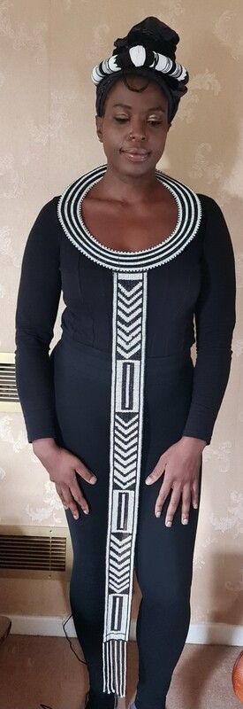 Long Handcrafted Zulu Beaded Necklace - Karefu