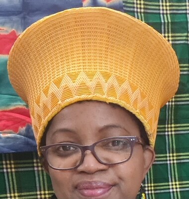 Traditional Isicholo Zulu Hat - Yellow