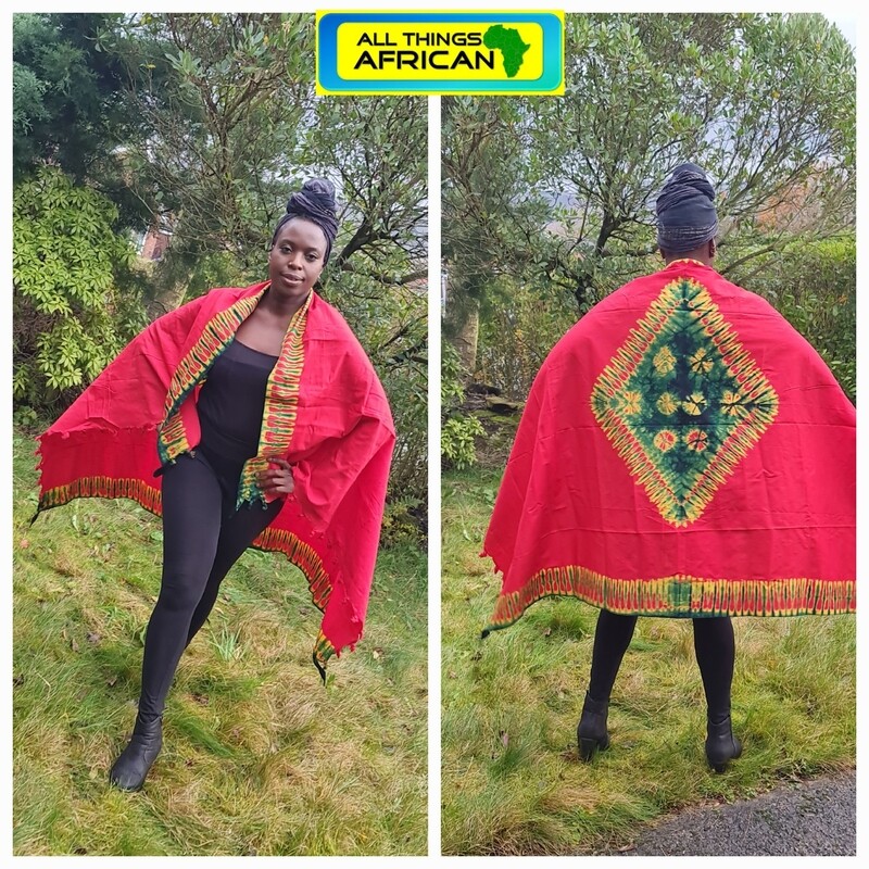 Tegeta Handmade African Tie and Dye Fabric 100% Cotton