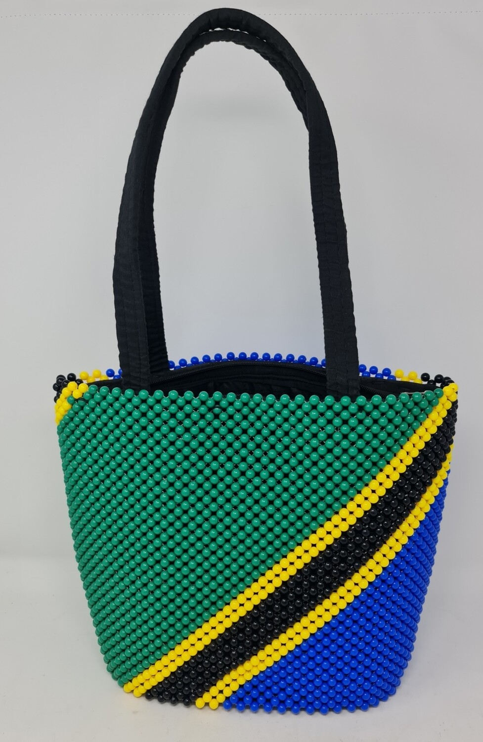 Hand Beaded Bag Tanzania Flag colours - Bendera