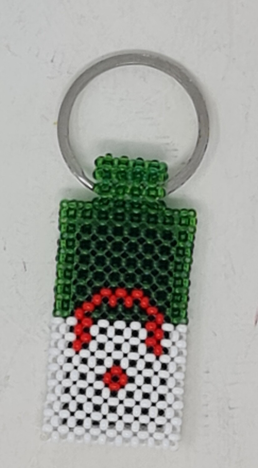 Hand Beaded Keyring - Algeria Flag