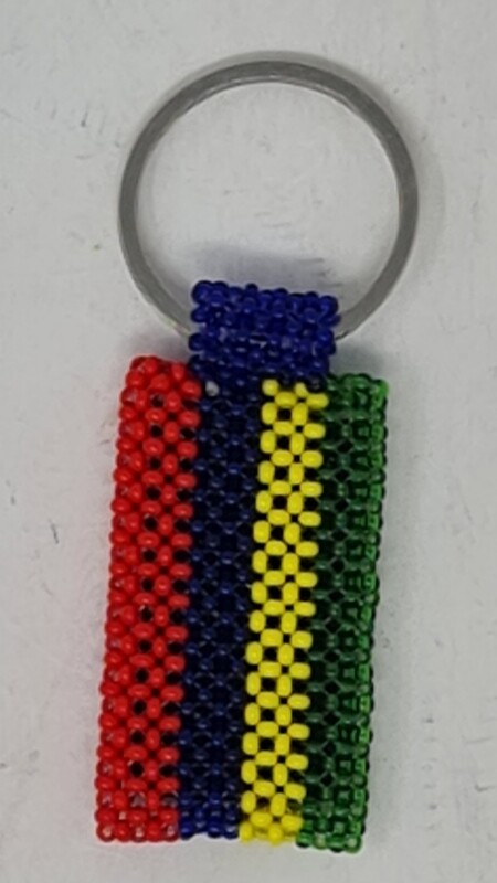 Hand Beaded Keyring -  Mauritius