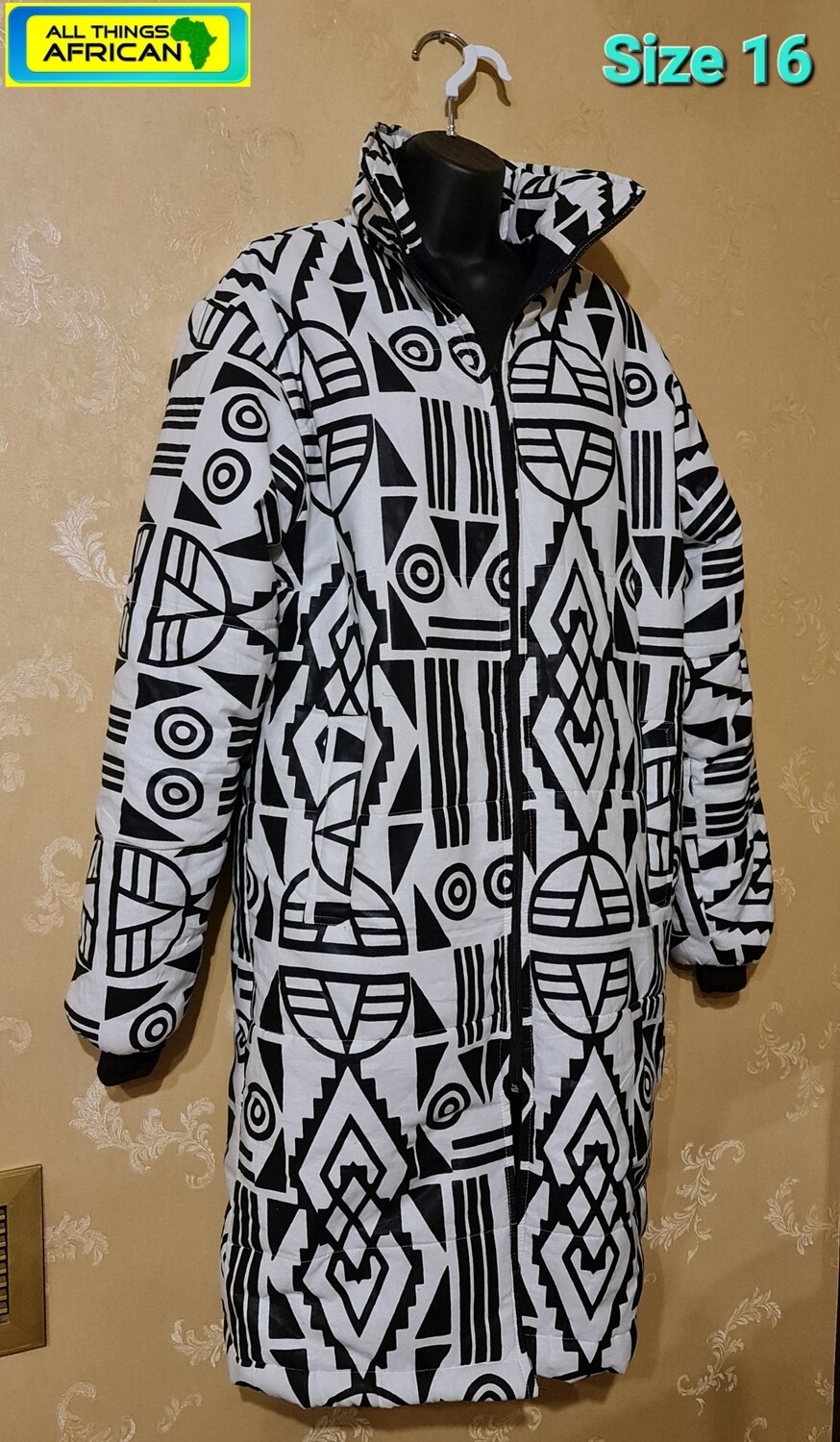 Long Bomba jacket - Size 16 Length 104cm One off