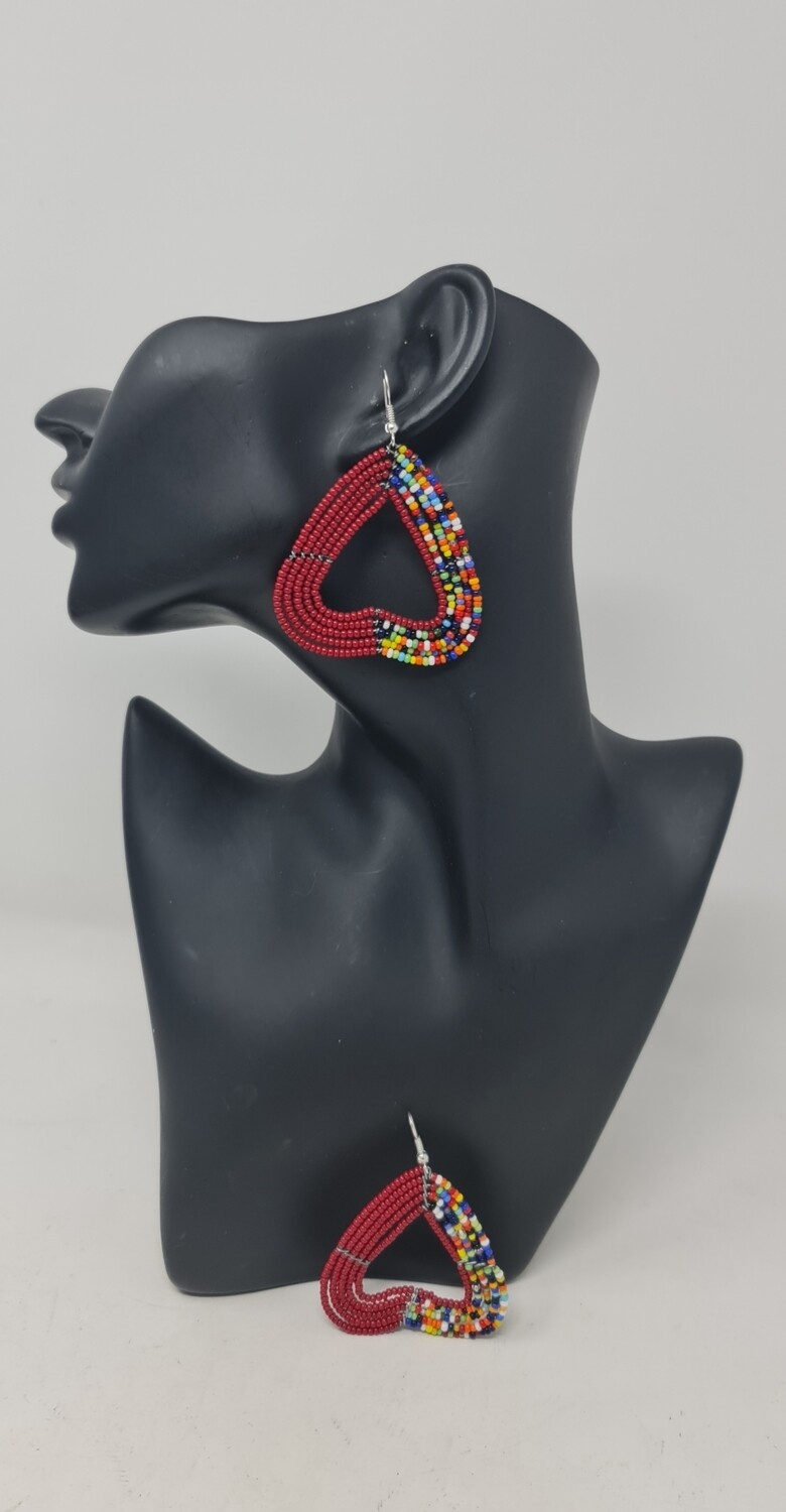 Handmade Elegant Love Earrings - Black - Length 5cm