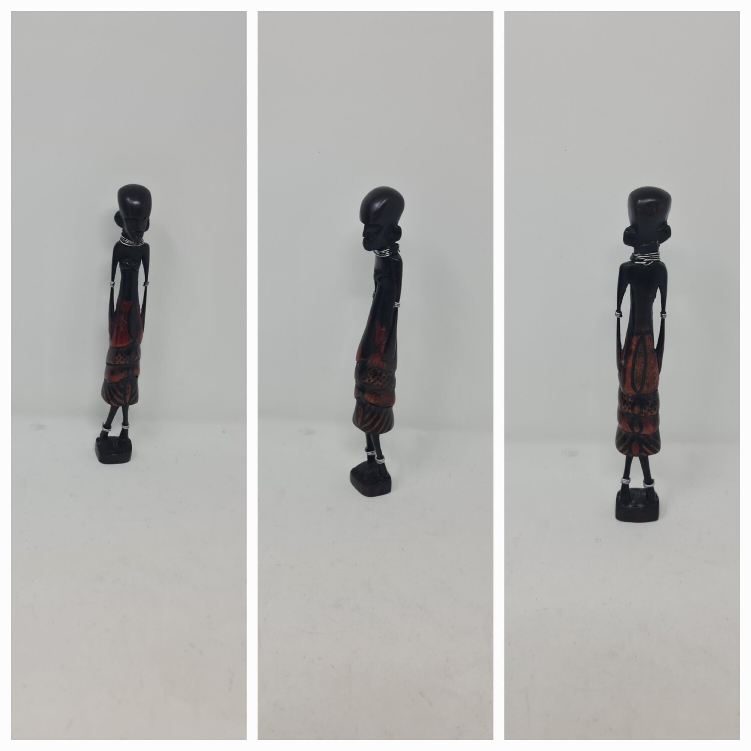 Wooden Hand Carved Masai Warrior 21cm tall