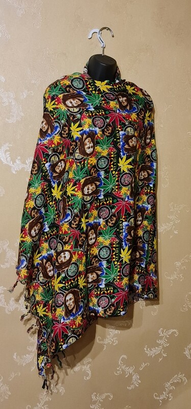 Sarong Wrap Bikini Wrap Swimsuit Cover Beachwear Cover Up - Bob Marley Print- Picha Ndogo