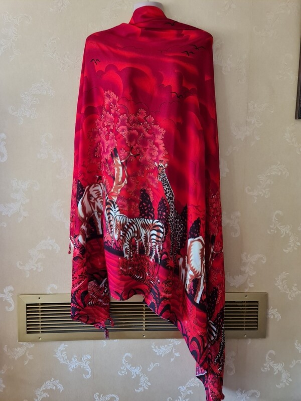 Sarong Wrap Bikini  Swimsuit Beachwear etc - Serengeti Red