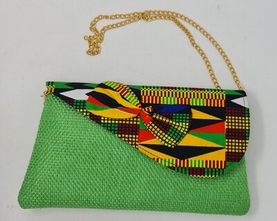 Kente mix  Clutch Bag 26cm x 16cm x 5cm