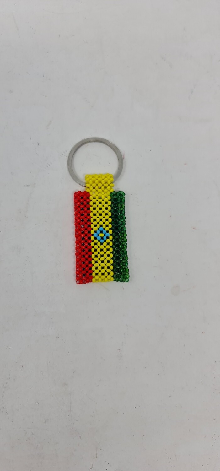Hand Beaded Keyring - Ethiopia