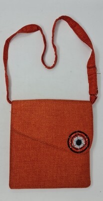 Handmade Cross-Body Laptop Bag - Orange