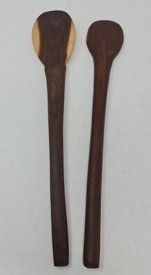 Carved Natural Wood Cooking Spoon Set - Chakula