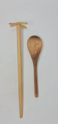 Carved Natural Wood Cooking Spoon Set - Karibu