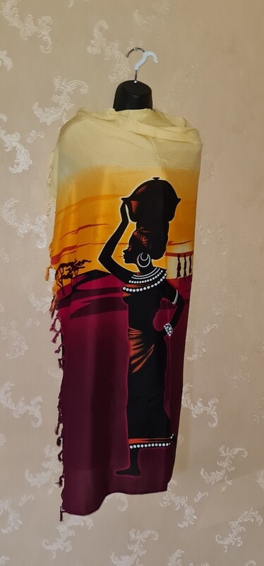 Sarong Wrap Bikini Wrap Swimsuit Cover Beachwear Cover Up - Mama Africa - Maroon