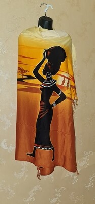 Sarong Wrap Bikini Wrap Swimsuit Cover Beachwear Cover Up - Mama Africa - Brown