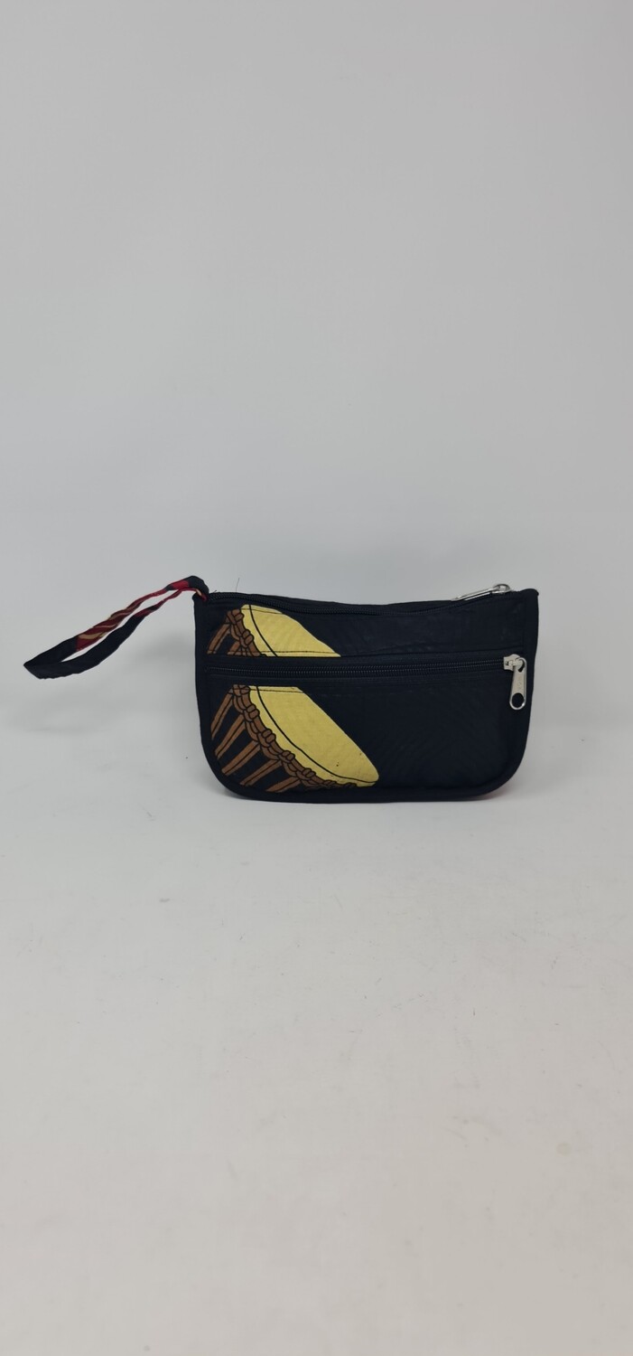 African Print Cosmetic/Makeup/Toiletry Bag 14cm x 20cm -  Kepu