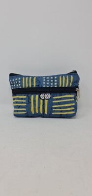 African Print Cosmetic/Makeup/Toiletry Bag 12cm x 20cm -  Huko