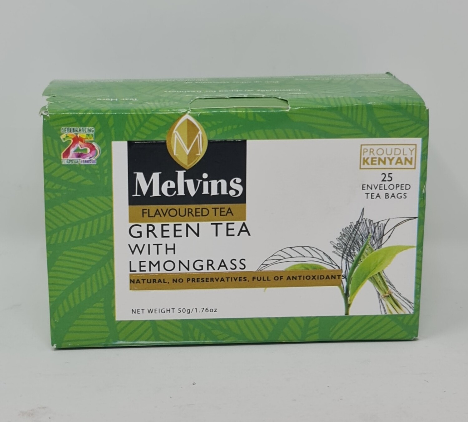 Green Tea and Lemmon Grass - African Food Supplement - Tea Bags