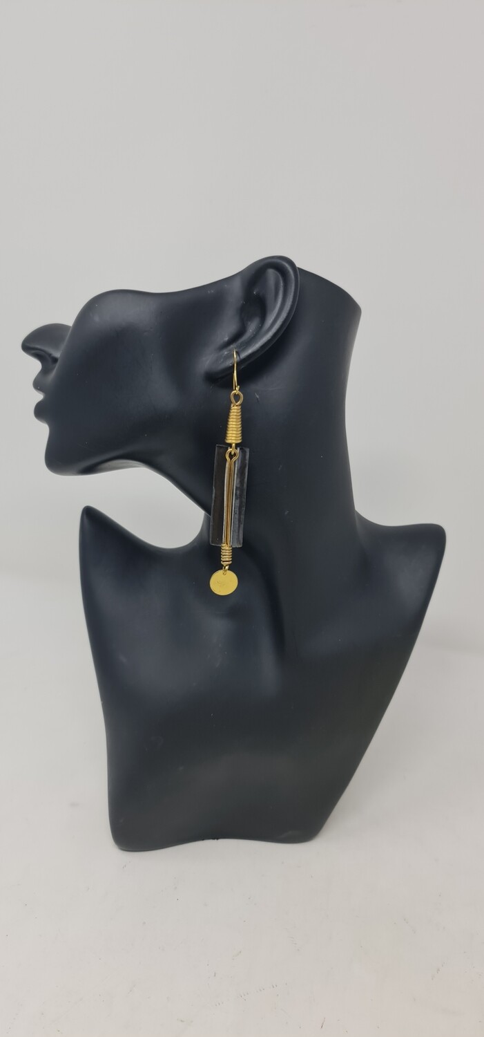 Handbeaded Statement Earings - 8cm - Rozi