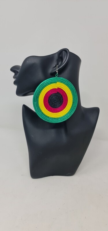 Zimbabwe Hand-Woven Earrings  - 9cm