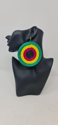 Zimbabwe Hand-Woven Earrings  - 9cm