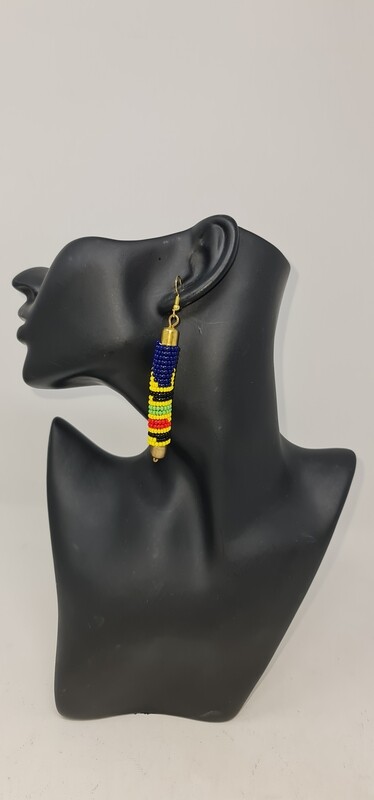 Shule - Hand Beaded Earrings 8cm