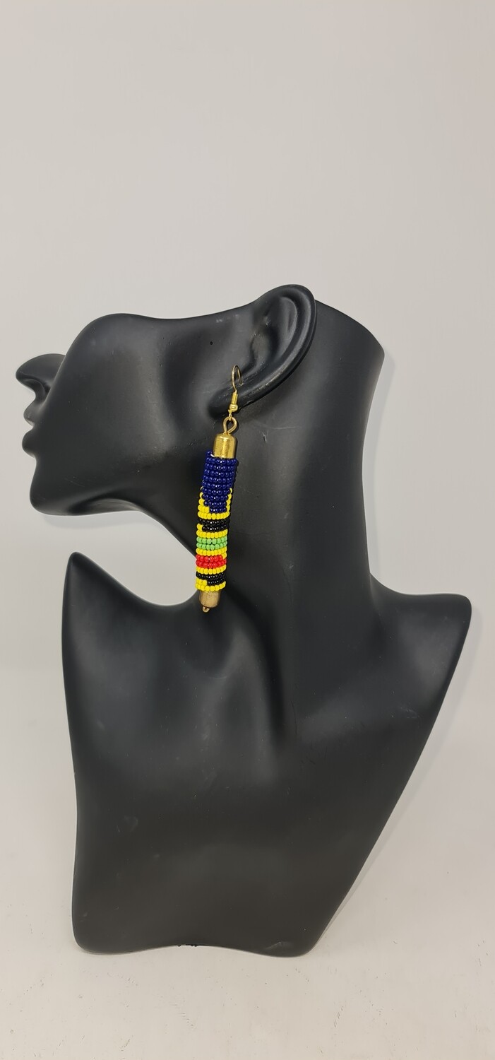 Shule - Hand Beaded Earrings 8cm
