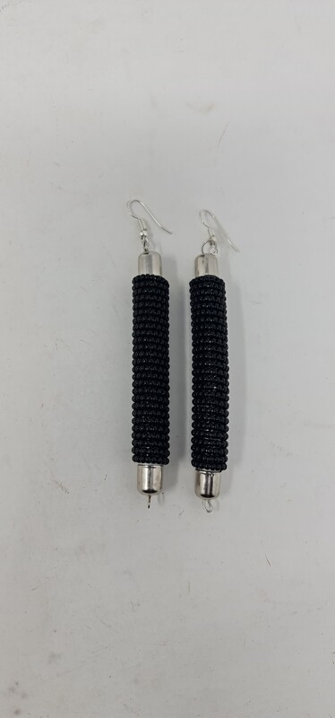 Mkaa Hand Beaded Earrings  8cm