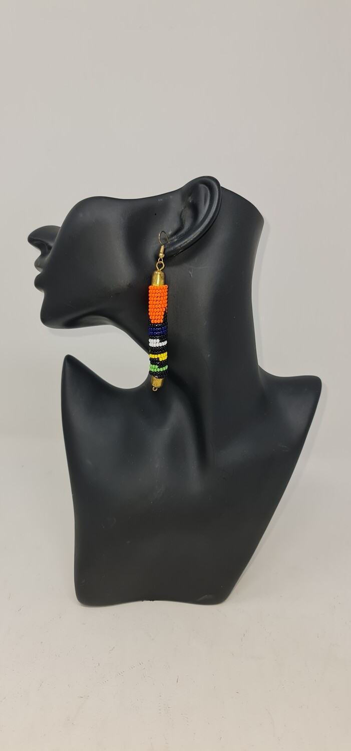 Hand Beaded Earrings  8cm - Hanifa