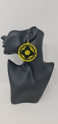 Saum - Hand Beaded Earrings  6.5cm