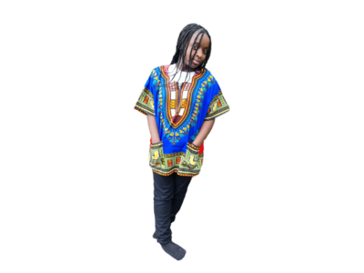 Dashiki Top Blue Mix - Size M and XL