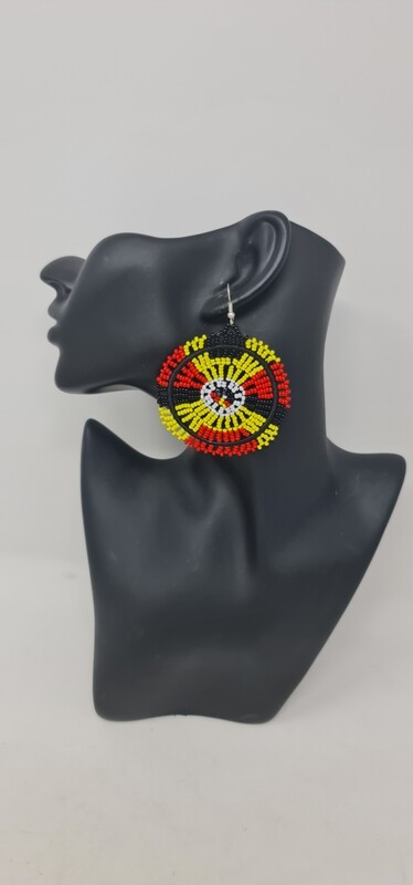 Kampala - Elegant Handbeaded Earrings  6 cm