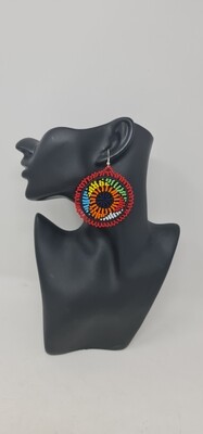 Kito - Hand Beaded Earrings - 6cm