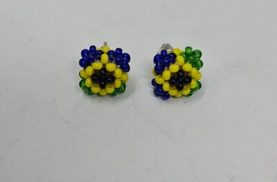 Handbeaded Stud Earrings  - Ita