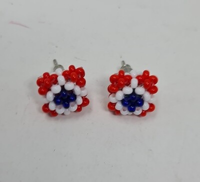 Handbeaded Stud Earrings  - Jano