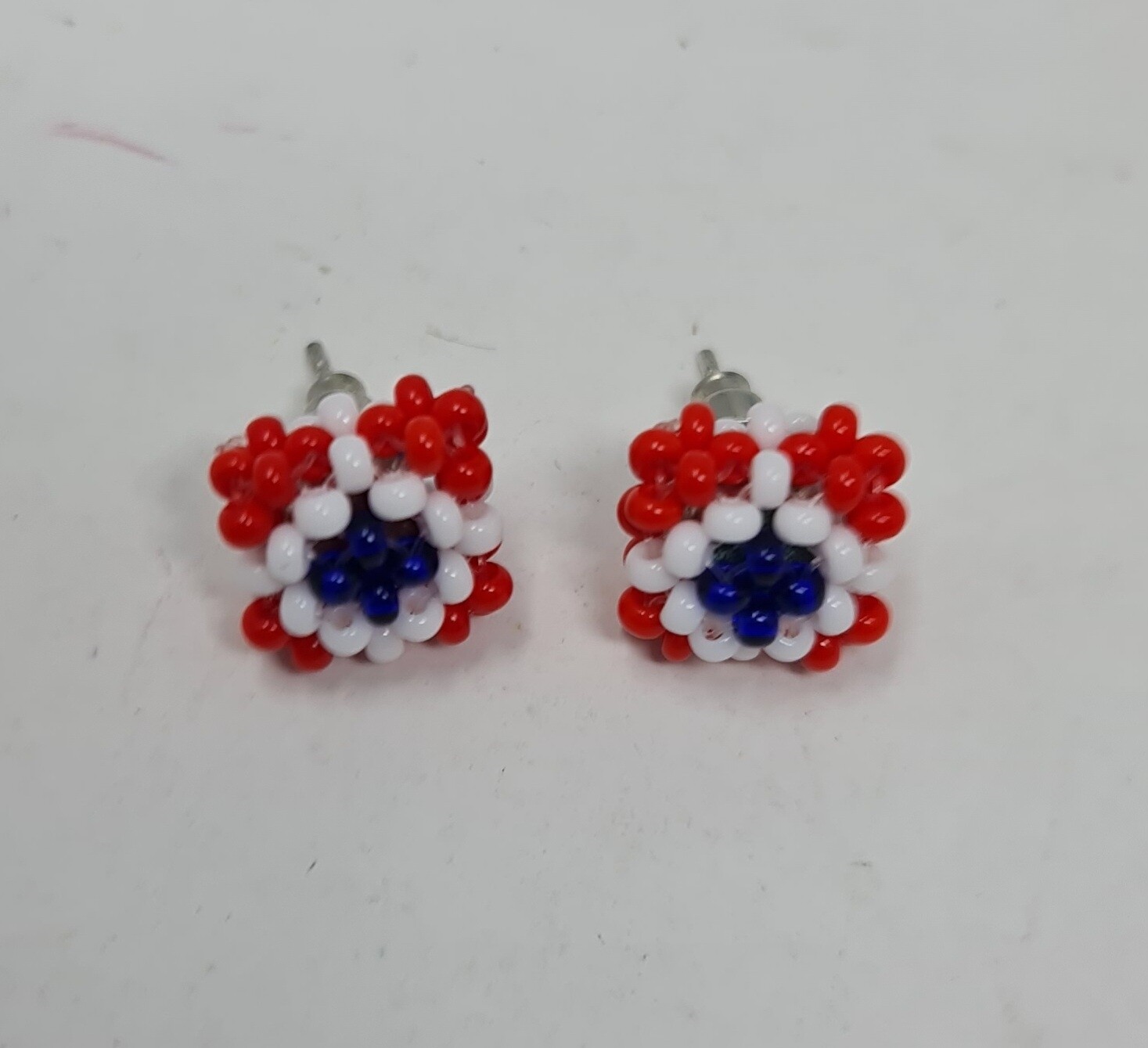 Handbeaded Stud Earrings  - Jano