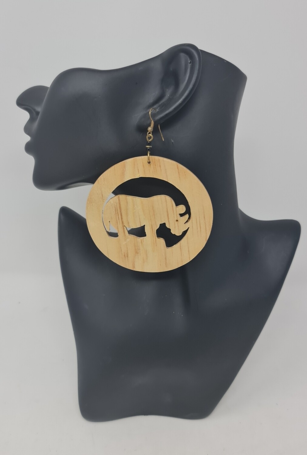 Kifaru -  Styled Wooden Earrings