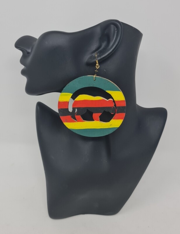 Handcrafted Wooden Earrings - Mawazo