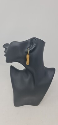 Handbeaded Earrings - Gold  - 3cm