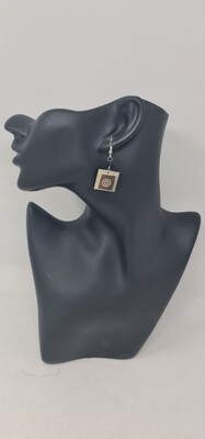 Hand Carved and painted Cow Bone Earrings - Kafupa
