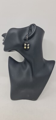 Carved Cow Bone Earrings - 5cm