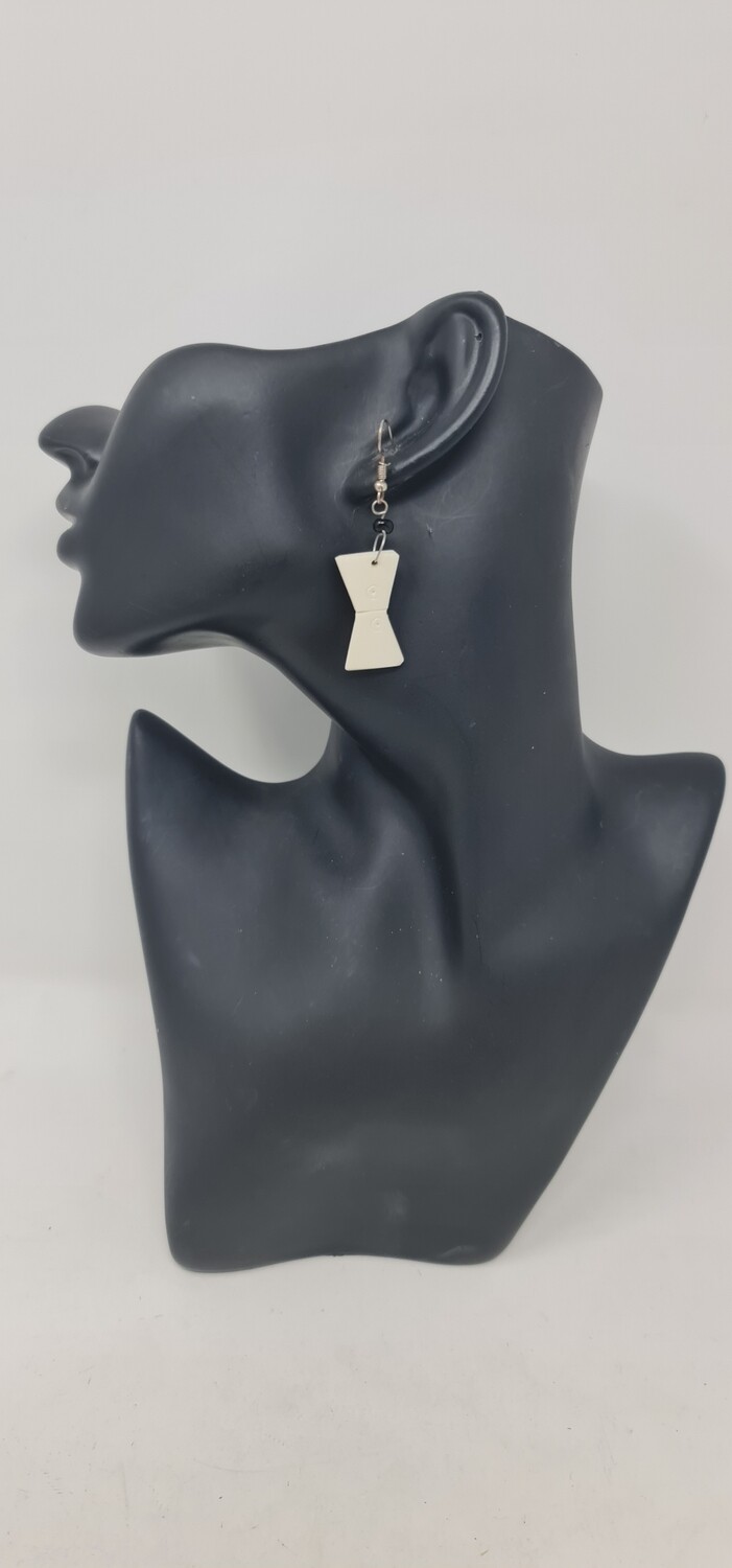 Hand carved Cow Bone Earrings - Mjewa