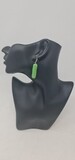 Hand Beaded Earrings - Lime