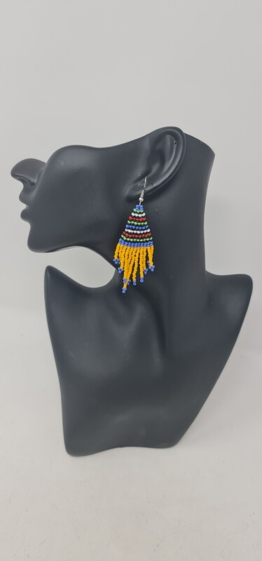 Handbeaded Earrings 6cm -  Chame