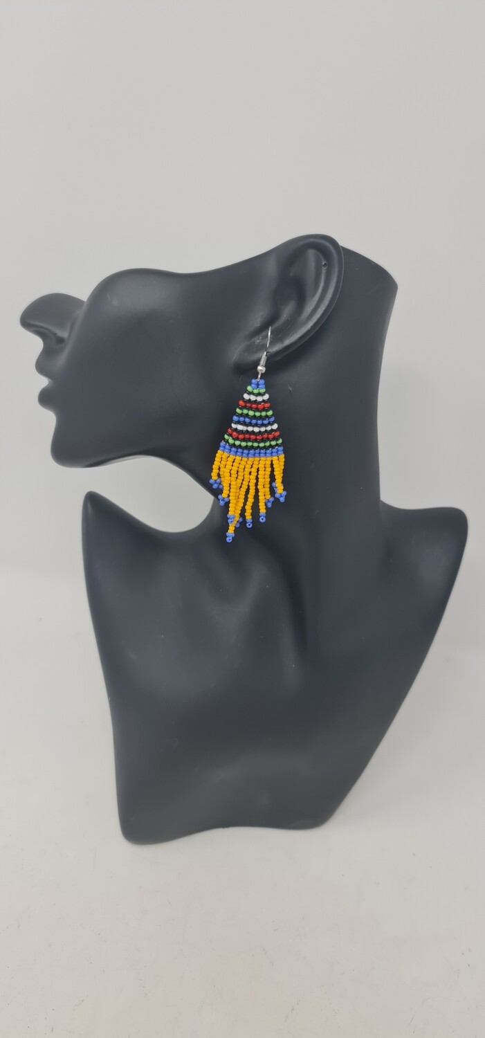 Handbeaded Earrings 6cm -  Chame