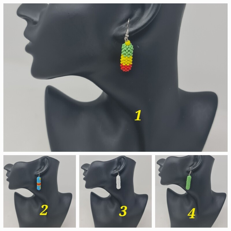 Hand Beaded Earrings - Kura