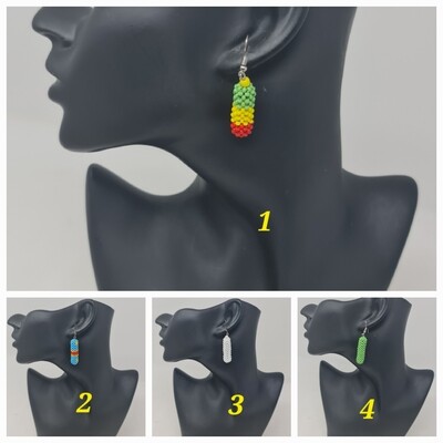 Hand Beaded Earrings - Kura