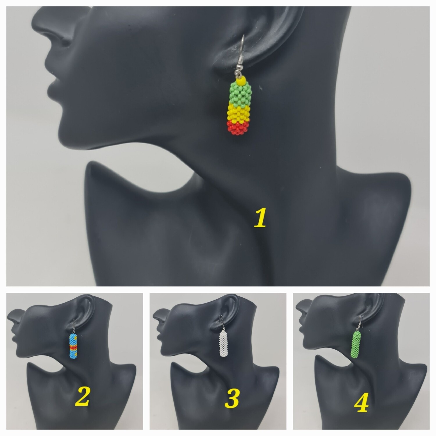 Hand Beaded Earrings - Kura