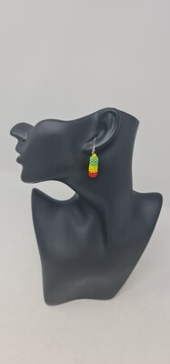 Handbeaded Earrings - 2.5cm  Kwao